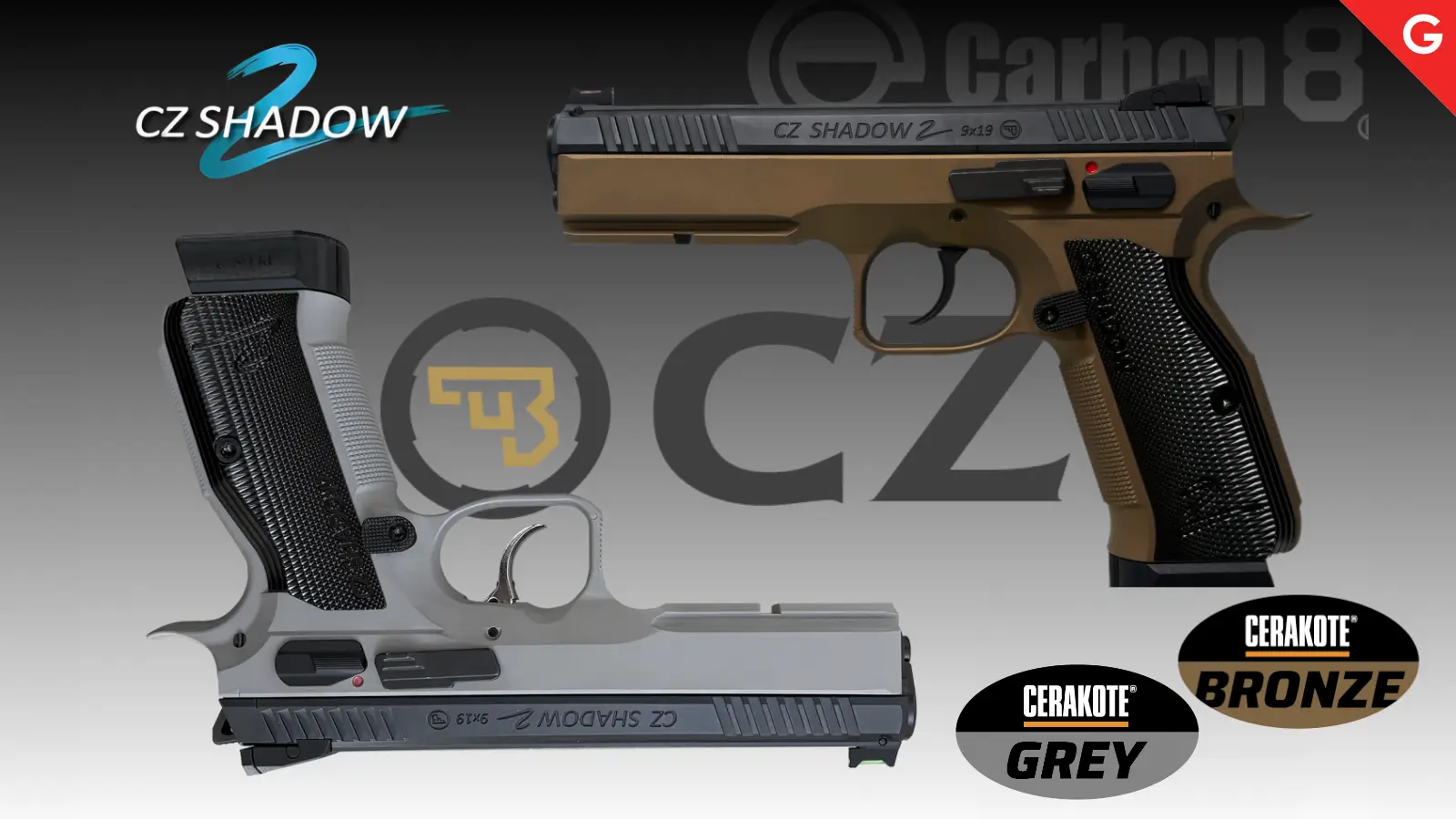 [Carbon8] Cz SHADOW 2 セラコート グレー・ブロンズ