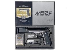 [東京マルイ] M92F ミリタリーモデル フレームシルバー プレミアム限定 ガスブローバック グリップ換装 コンペンセイター装備 (中古)