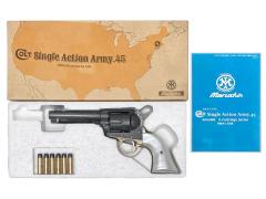 [マルシン] コルト SAA 1st Gen.シビリアン 4.75インチ ブラススタイルHW グリップ/ハンマーブルーイングカスタム ガスリボルバー (中古)