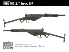 [NorthEast] Sten Mk2 T型ストック マシンカービンGBB 【STEN MK IIS/BSA marking】 Ver.2024 改良版 (中古)