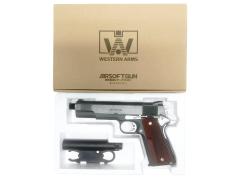 [WA] コルト ガバメントスネークマッチ デルタver.／ウッドグリップ  ガスブローバック サプレッサ付き (中古)