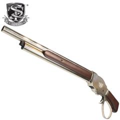 [S&T] ウィンチェスター M1887 ソードオフ リアルウッド Silver ワイドレバー 排莢式ガスショットガン (新品)