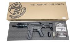 [S&T] M4 URX4 M-LOK PDW-S チャレンジャーライン G3電動ガン BK モーターカスタム (中古)