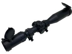 [フロンティアオリジナル] サイドフォーカス ライフルスコープ 3-10×42 ロング 3倍〜 ピカティニー Φ30mm ハイマウントリングセット (中古)