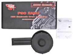 [Angel Custom] P90 ZAKU AC-P90ZD3000R-BK 電動ガンP90用 電動自動巻きドラムマガジン ブラック (新品予約受付中! 特典あり)