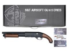 [S&T] M870 ソードオフ リアルウッド エアーショットガン 【レミントン刻印】 (中古～新品取寄)