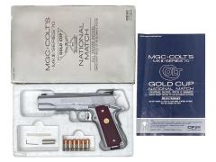 [MGC] ゴールドカップ ナショナルマッチ HW オールシルバー 発火モデルガン マガジンバンパー割れ (訳あり)