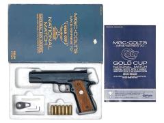 [MGC] シリーズ70 ゴールドカップナショナルマッチ ナチュラルHW 発火モデルガン 塗装カスタム (中古)