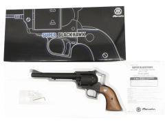 [マルシン] スーパーブラックホーク 6mmBB Xカートリッジ 7.5インチ 木製グリップ仕様 ブラックHW ガスガン (中古)