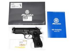 [マルシン] ベレッタ U.S.N.9mm M9 ドルフィン X-PFカートリッジ マットブラックABS 発火モデルガン 完成品 (新品)