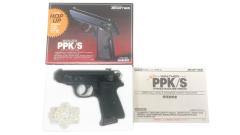[マルゼン] ワルサー PPK/S ブラックモデル ホップアップ 固定ガスガン (中古)