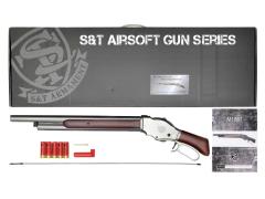 [S&T] ウィンチェスター M1887 ソードオフ リアルウッド Silver 排莢式ガスショットガン (新品)