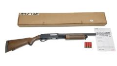 [マルゼン] レミントン M870 ライアットショットガン ウッドストックバージョン ガス漏れあり (訳あり)