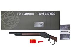 [S&T] ウィンチェスター M1887 ソードオフ リアルウッド ワイドレバー 排莢式ガスショットガン (新品)