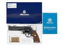 [マルシン] コルトアナコンダ/6インチ Xカートリッジ 6mmBB Wディープブラック 木製グリップ仕様 ロット違い (中古)