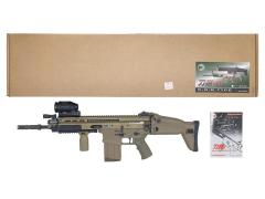 [WE] FN HARSTAL SCAR-H オープンボルト ガスブローバック TAN グリップカスタム (中古)