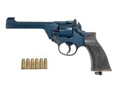 [マルシン] エンフィールド No.2 Mk1 ブラックABS 発火モデルガン 組み立てキット完成品 塗装カスタム シリンダー難 (訳あり)