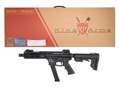 [KingArms] PCC ピストルキャリバー TWS 9mm SBR GBB ブラックカラー (中古)