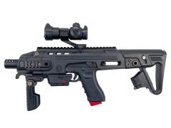 [東京マルイ/EMA] グロック18C GLOCK G18C ガスブローバック カービンコンバージョンキット組込済 (中古)