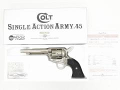 [タナカ] コルト SAA.45 D.C 5-1/2インチ ニッケルジュピターフィニッシュ　ペガサス式ガスリボルバー (中古)