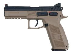 [Carbon8] CZ P09 TAN タンカラーCO2 ガス ブローバック ガスガン 新型 チャンバー搭載 ガス漏れあり 発射可 (訳あり)