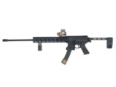 [APFG] SIG MPX GBB ガスブローバックガン TTI バレル延長カスタム 実物ブレース装備 マズルデバイス固着 バレル基部破損 動作可能 (訳あり)