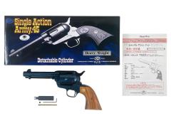 [タナカ] コルト SAA D.C シビリアン 4インチHW ペガサスガスガン ブルーイング 木製グリップカスタム (中古)