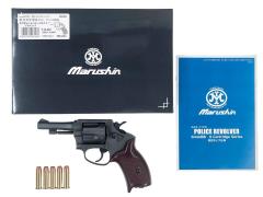 [マルシン] ポリスリボルバー 3インチ 77ミリ銃身 エクセレントHW プラグリップ仕様 Xカートリッジ 6mmBB ガスリボルバー (中古)