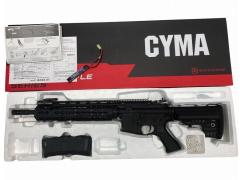[CYMA] M4 12in Keymod ハイサイクル/フルカスタム AEG ブラック CM619 電動ガン リポバッテリー付 (中古)