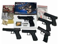 [まとめ売り] グロック /COLT25-T エアコッキング 電動ブローバックM92F 全7丁セット (ジャンク)