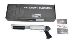 [S&T] M870 ショート エアーショットガン Silver/Black (中古)