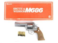 [マルシン] S&W M686 4インチ シルバーABS 旧モデル 発火モデルガン ジャンク品 (ジャンク)
