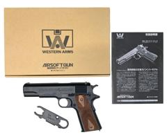 [WA] コルトガバメント M1911 ブラックアーミー ガスブローバック 木製グリップカスタム (中古)