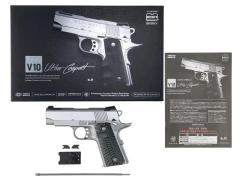 [東京マルイ] V10 ウルトラコンパクト ガスブローバック スライド刻印追加 G10グリップ装備 カスタム (中古)