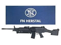 [S&T_CYBERGUN] M249 SAW E2 スポーツライン BK 電動ガン リアル刻印仕様 ストックピン穴加工跡あり (訳あり)