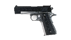[WA] コルト コンバットコマンダーカスタム フレームシルバー 発火モデルガン グリップ変更  (中古)