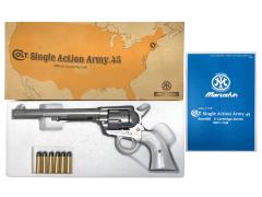 [マルシン] コルト SAA 1st Gen. Late キャバルリー パールプラグリップ仕様 新型パッキン Xカート式 ガスリボルバー シルバーABS (新品)