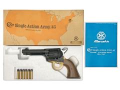 [マルシン] コルト SAA 1st Gen. Late シビリアン 木製グリップ仕様 新型パッキン Xカート式 ガスリボルバー ブラススタイルHW (新品)