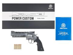 [マルシン] S&W M686 パワーカスタム 新型パッキンXカートリッジ 6mmBB ガスリボルバー DAVISタイプ ラバー調グリップ シルバーABS (新品)