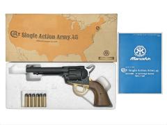 [マルシン] コルト SAA 1st Gen. Late アーティラリー 木製グリップ仕様 新型パッキン Xカート式 ガスリボルバー ブラススタイルHW (新品)