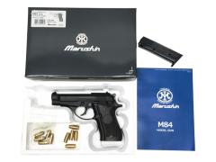 [マルシン] ベレッタ M84 強化版 プラグリップver マットブラックABS 【ローダー・レンチ欠品、カート10個有】 (中古)