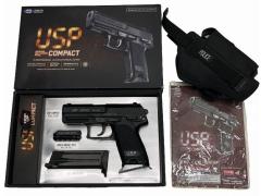[東京マルイ] USP コンパクト ガスブローバック 刻印ホワイト オマケ付 (中古)