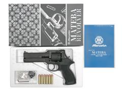 [マルシン] マテバ 5インチ Xカート式 新型パッキン ガスリボルバー ブラックHW ラバーコートプラグリップモデル (新品)