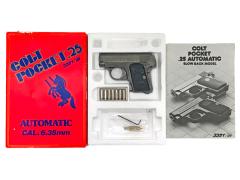 [コクサイ] コルト ポケット.25オート ブローバックモデルガン ブラック バレル割れ (訳あり)