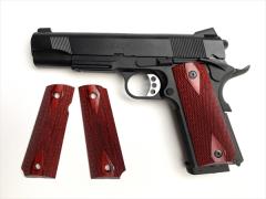 [Pandora Arms] ウッドグリップ M45CQP/DOC <ダイヤチェッカー/レッド> [AWG-427] (中古)