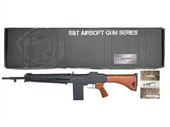 [S&T] 64式小銃 フルメタル リアルウッド 電動ガン バッテリー収納フタ 割れ 動作可 (訳あり)