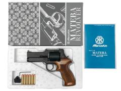 [マルシン] マテバ 4インチ Xカート式 新型パッキン ガスリボルバー マットブラックABS 木製グリップモデル (新品)