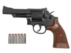 [タナカ] S&W M19 4インチ HW ver.3 木製グリップカスタム シルバーケース空撃ちカート付き (中古)