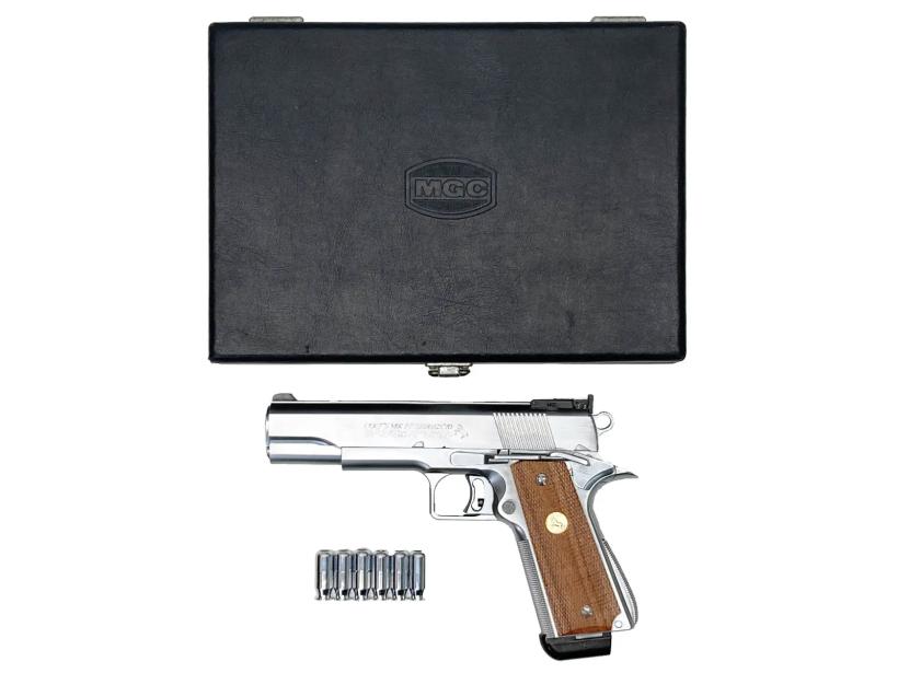 [MGC] ゴールドカップ N.M. ABS オールシルバー GM5 発火モデルガン ケース付き (未発火)