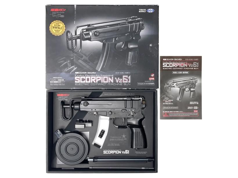 [東京マルイ] スコーピオン Vz.61 スタンダード電動ガン 電動コンパクトSMG 本体セット セミオート不可 EX変換アダプター欠品 (訳あり)